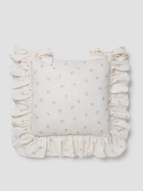 Pearl Posy Bud Frill Linen Blend Seat Pad