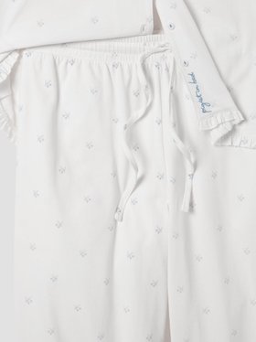 Martha Floral Frill Cotton Cropped Trouser Set
