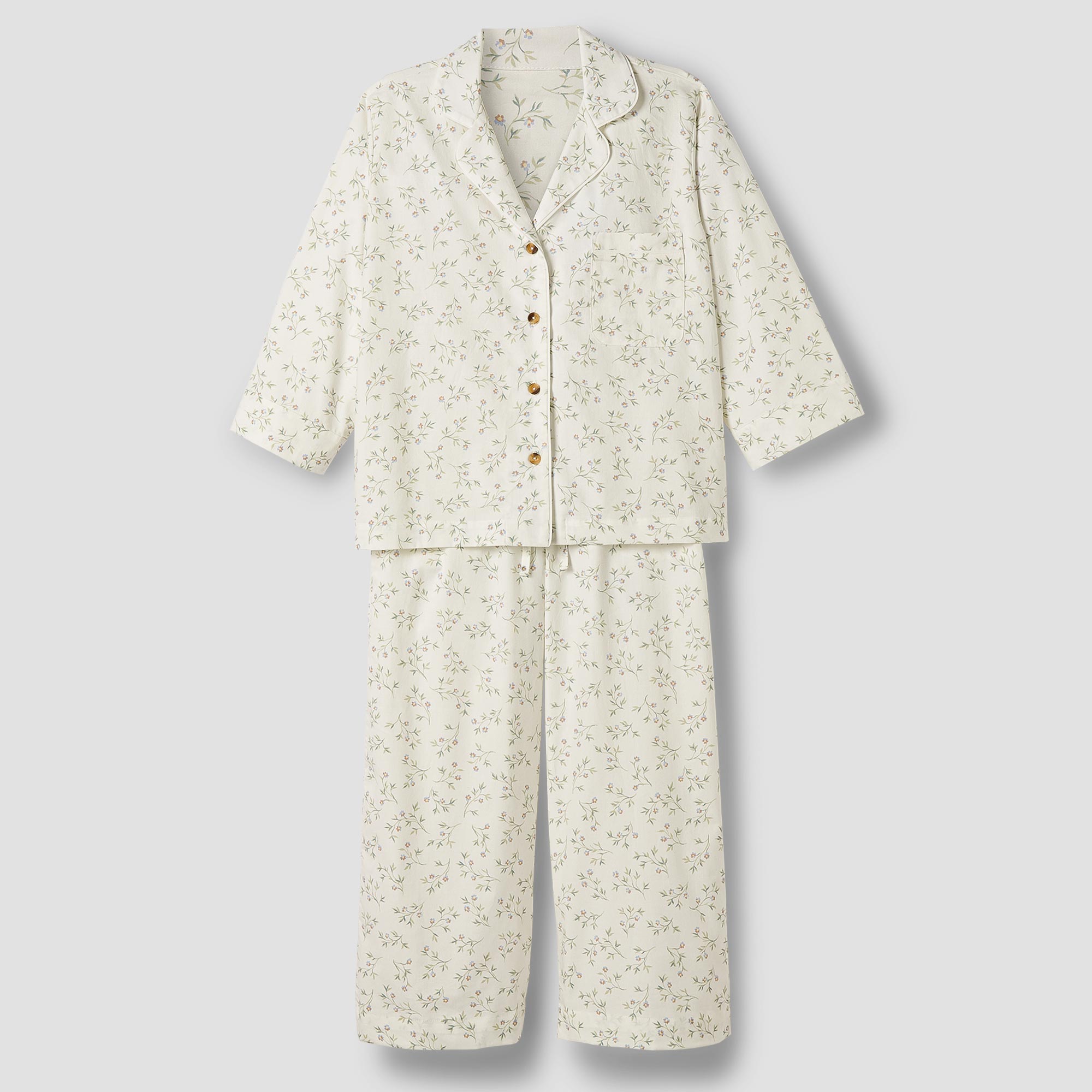 Spring Sprig Floral Cotton Pyjama Trouser Set