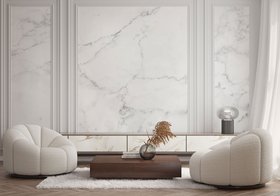 Luxury white marble wallpaper mural