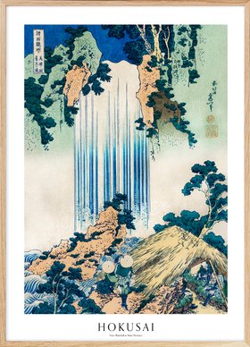 Hokusai - Yoro Waterfall in Mino Province Poster