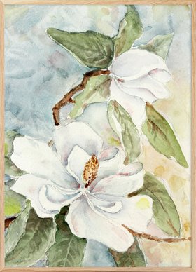 White Magnolia Poster