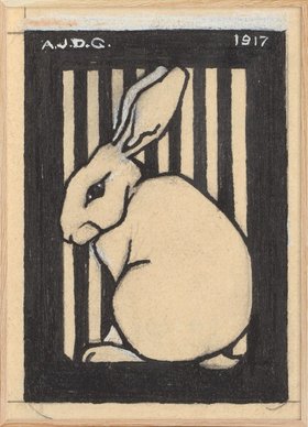 Art Deco Rabbit Poster