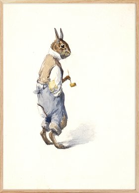 Standing Bunny Poster