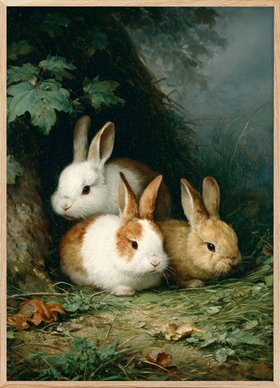 Forest Rabbits Poster
