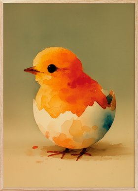 Yellow Easter Chick Poster
