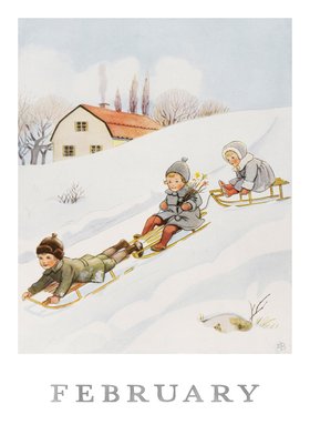 Elsa Beskow - February Poster