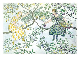 Elsa Beskow - Little Lasse in the Garden Poster