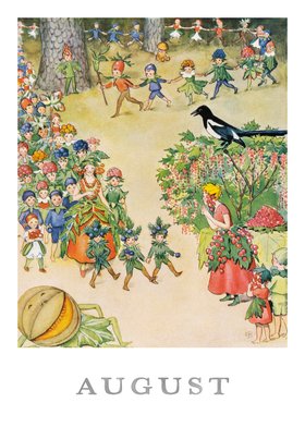 Elsa Beskow - August Poster