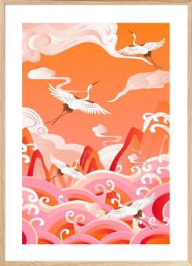 Greater Flamingos Poster