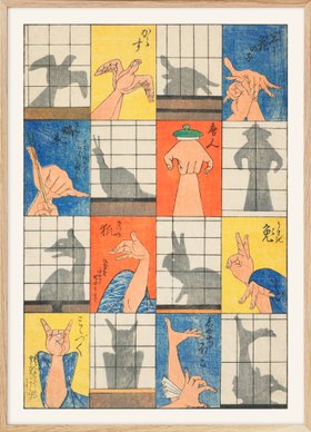 Utagawa Hiroshige - Eight Shadow Figures Poster