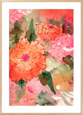 Watercolor Flowers Poster