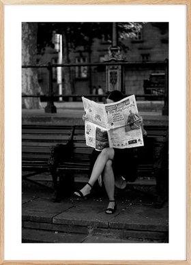 Newspaper Reading Poster