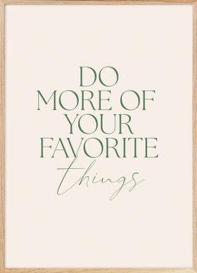 Favorite Things Poster