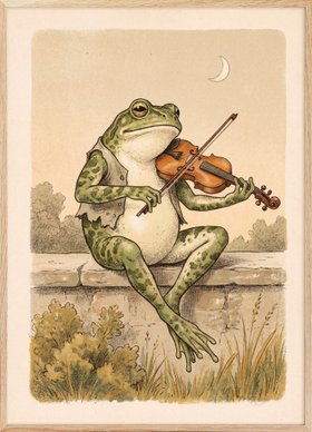 Andreas Magnusson - Moonlit Frog Fiddler Poster