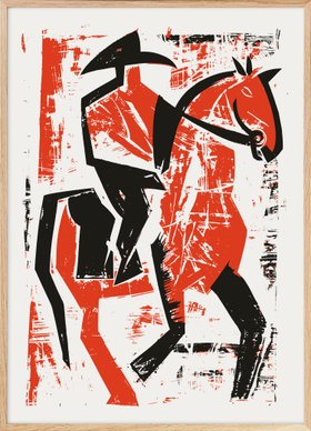 Andreas Magnusson - Red Horse Rider Poster