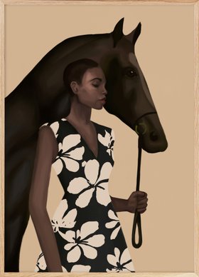 Nadjaa - Elegant Woman Horse Poster