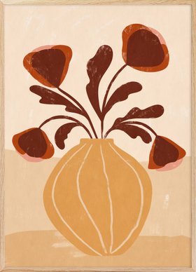 Abstract Floral Vase Poster