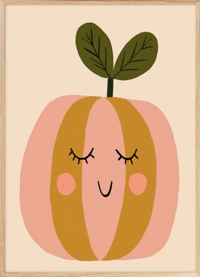 Cute Pumpkin Face Poster