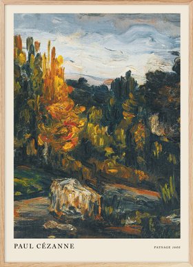 Paul Cezanne - Paysage 1866 Poster