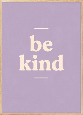 Treechild - Be kind (purple) Poster