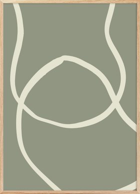 Sage Abstract Curves Poster