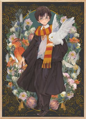 Harry Potter™ - Harry and Hedvig Illustration Poster