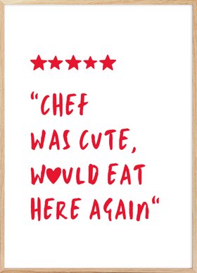 Kristina N. - SoulArt Shop - Loved The Cute Chef Poster