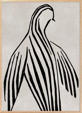Black Abstract Figure Poster
