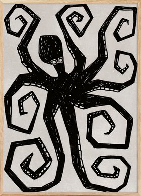 Spiral Octopus Poster