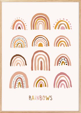 Playful Rainbows Poster