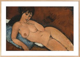 Amedeo Modigliani - Nude on a Blue Cushion Poster