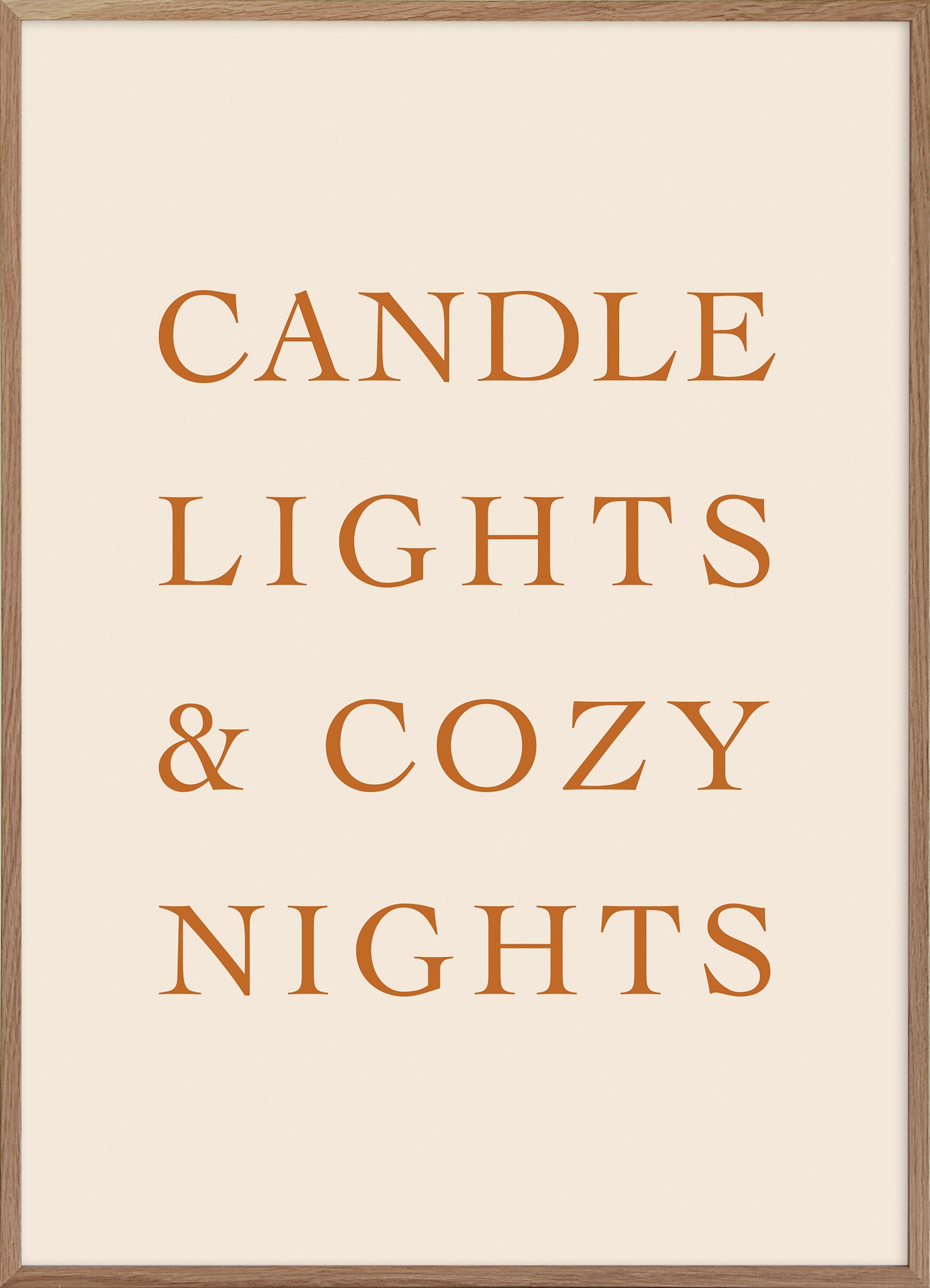 Candle Lights and Cozy Nights Poster
