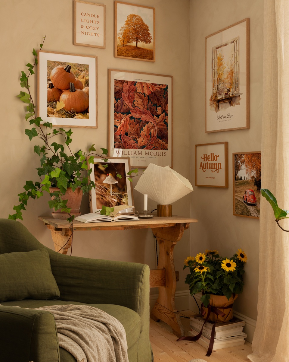 Autumn Colors gallery wall