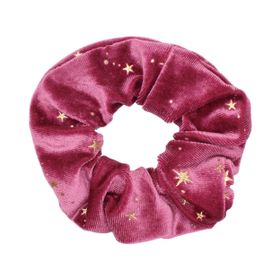 Stella Velvet Star Hair Scrunchie - Magenta Pink