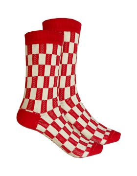 Ankle Socks - Red Check