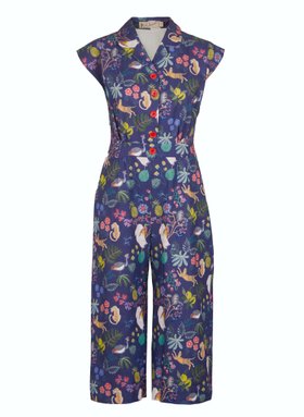 Francesca Jumpsuit - Navy Paradise Gardens