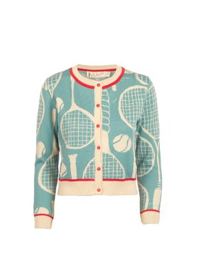 Vera - Teal Tennis Cardigan