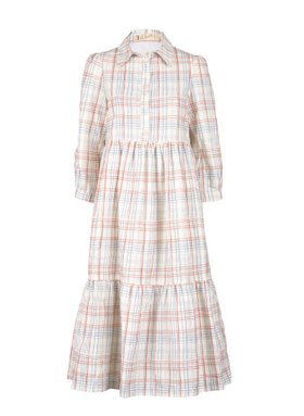 Tabatha Dress - Cream Folk Check