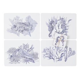 Seaview: Placemats & Coasters B/G