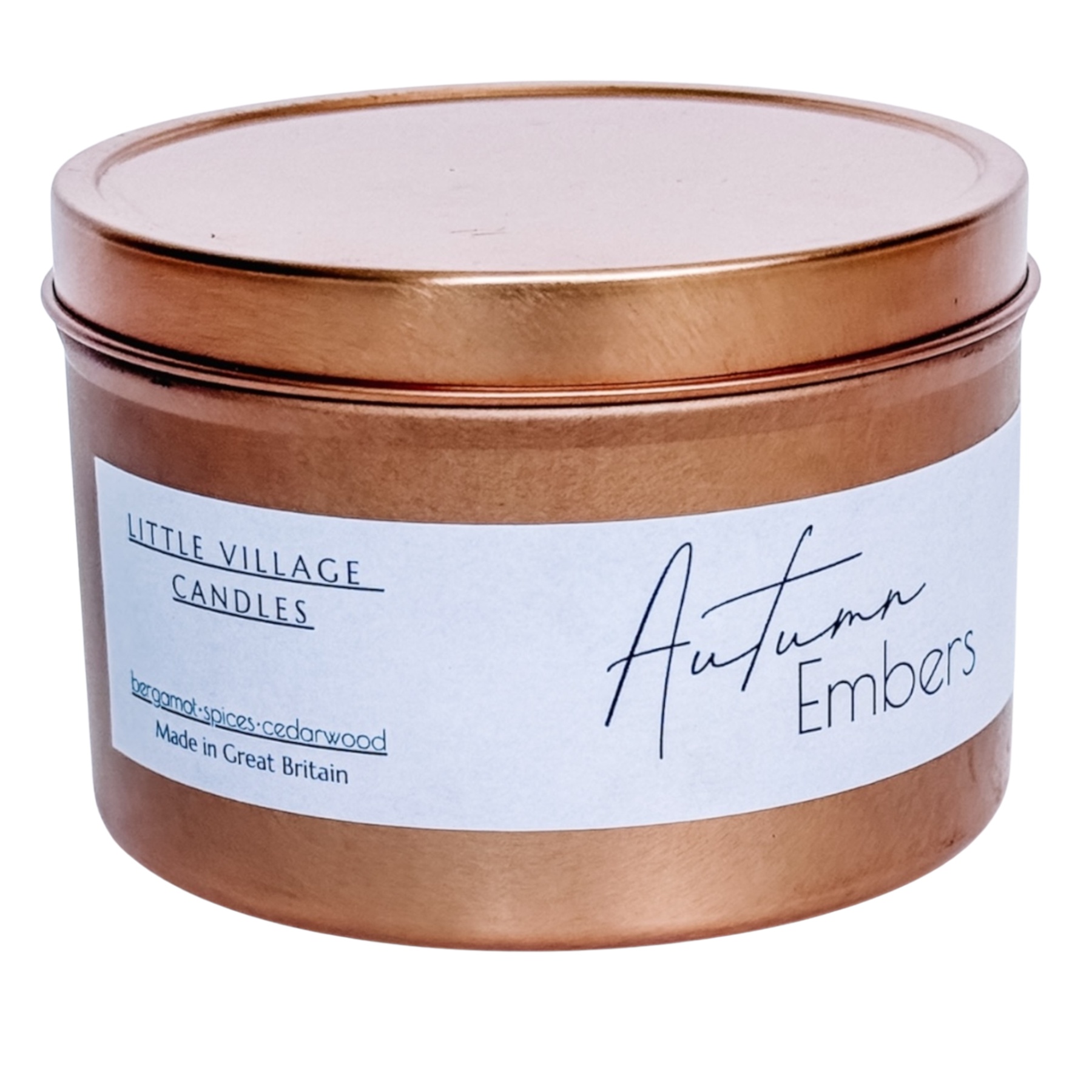 Autumn Embers Rose Gold Tin - Autumn Scents