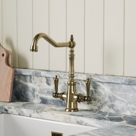 Butler & Rose Cecily Traditional Mono Kitchen Mixer Tap Antique Brass