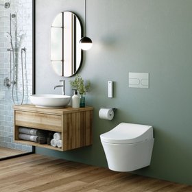 TOTO Washlet RG Lite Rimless Wall Hung Smart Toilet with Soft Close Seat & Remote Control