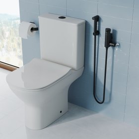 Core Round Douche Kit With Thermostatic Valve - Matt Black