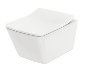 TOTO SP Rimless Wall Hung Square Toilet with Slimline Soft Close Seat