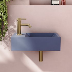 Harbour Concrete 400mm Wall Hung Cloakroom Basin - Periwinkle Purple