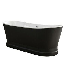 Charlotte Edwards Jupiter Matt Black Freestanding Bath - 1700 x 700mm
