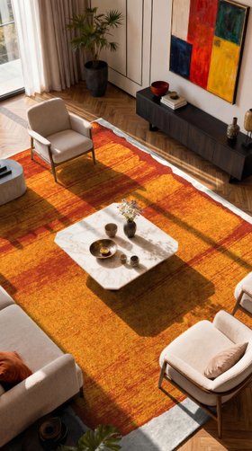 Louis De Poortere 2061 Brush Orange rug from the Brush collection