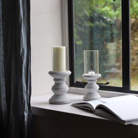 Cement Hurricane Lamp in 2 Sizes