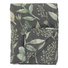 Midnight Olive Quilted Bedspread